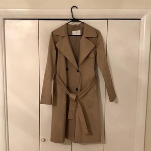 Everlane Drape Trench Coat in Khaki